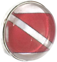 Scuba Diver Down Flag 18MM - 20MM Fashion Snap Jewelry Snap Charm
