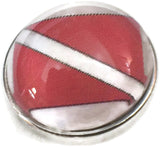 Scuba Diver Down Flag 18MM - 20MM Fashion Snap Jewelry Snap Charm