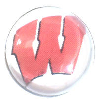 Wisconsin Badgers College Logo Fashion Snap Jewelry University Snap Charm