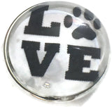 LOVE with Pet Rescue Paw 18MM - 20MM Fashion Snap Jewelry Snap Charm