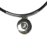 DIY 15" Black Leather Pendant Necklace for 18MM - 20MM Snap Jewelry Build Your Own Unique Jewelry