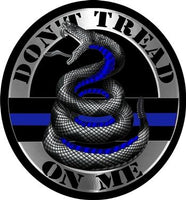 Dont Tread On Me Officer Thin Blue Line Snap on 18" Leather Rope Diamond Pendant Necklace W/ Extra 18MM - 20MM Snap Charm