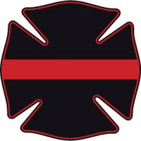 Fire Department Shield Firefighter Thin Red Line Snap on 18" Leather Rope Diamond Pendant Necklace W/ Extra 18MM - 20MM Snap Charm