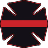 Fire Department Shield Firefighter Thin Red Line Snap on 18" Leather Rope Diamond Pendant Necklace W/ Extra 18MM - 20MM Snap Charm