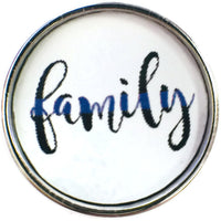 Thin Blue Line Thru The Word Family Support your Officer 18MM - 20MM Snap Charm
