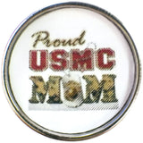 Proud USMC Mom Marine Corp Support Our Troops 18MM - 20MM Snap Charm