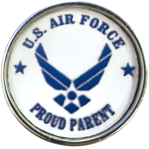 US Air Force Proud Parent Support Our Military Troops 18MM - 20MM Snap Charm