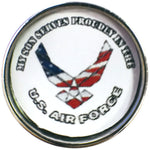 My Son Serves Proudly in the US Air Force Support Our Troops 18MM - 20MM Snap Charm