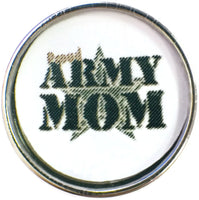US Military Proud Army Mom Army Star 18MM - 20MM Snap Charm