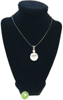 Army Wife Snap on 18" Leather Rope Diamond Pendant Necklace W/ Extra 18MM - 20MM Snap Charm