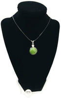 Army Wife Snap on 18" Leather Rope Diamond Pendant Necklace W/ Extra 18MM - 20MM Snap Charm