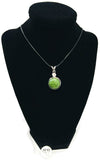 Army Wife Snap on 18" Leather Rope Diamond Pendant Necklace W/ Extra 18MM - 20MM Snap Charm