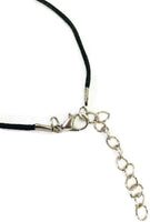 Wife With Officer Thin Blue Line Snap on 18" Leather Rope Diamond Pendant Necklace W/ Extra 18MM - 20MM Snap Charm