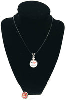 My Heart Belongs To A Firefighter Thin Red Line Snap on 18" Leather Rope Diamond Pendant Necklace W/ Extra 18MM - 20MM Snap Charm