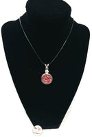 My Heart Belongs To A Firefighter Thin Red Line Snap on 18" Leather Rope Diamond Pendant Necklace W/ Extra 18MM - 20MM Snap Charm