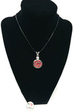 My Heart Belongs To A Firefighter Thin Red Line Snap on 18" Leather Rope Diamond Pendant Necklace W/ Extra 18MM - 20MM Snap Charm