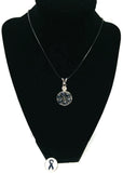 Support Ribbon Officer Thin Blue Line Snap on 18" Leather Rope Diamond Pendant Necklace W/ Extra 18MM - 20MM Snap Charm