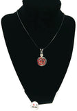 I Love My Soldier Snap on 18" Leather Rope Diamond Pendant Necklace W/ Extra 18MM - 20MM Snap Charm