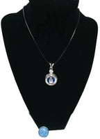 Air Force Airman Parent Snap on 18" Leather Rope Diamond Pendant Necklace W/ Extra 18MM - 20MM Snap Charm