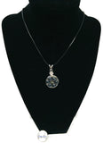 Family Officer Thin Blue Line Snap on 18" Leather Rope Diamond Pendant Necklace W/ Extra 18MM - 20MM Snap Charm
