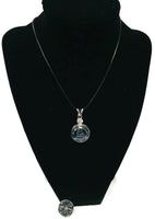 Dont Tread On Me Officer Thin Blue Line Snap on 18" Leather Rope Diamond Pendant Necklace W/ Extra 18MM - 20MM Snap Charm