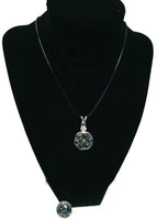 Dont Tread On Me Officer Thin Blue Line Snap on 18" Leather Rope Diamond Pendant Necklace W/ Extra 18MM - 20MM Snap Charm