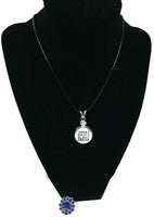Proud Mom Navy Sailor Snap on 18" Leather Rope Diamond Pendant Necklace W/ Extra 18MM - 20MM Snap Charm