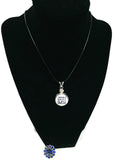 Proud Mom Navy Sailor Snap on 18" Leather Rope Diamond Pendant Necklace W/ Extra 18MM - 20MM Snap Charm