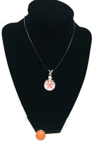 Marine Parent Snap on 18" Leather Rope Diamond Pendant Necklace W/ Extra 18MM - 20MM Snap Charm