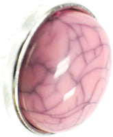 Pink Marbled Design Snap Charm 18MM - 20MM Charm for Interchangeable Snap Jewelry