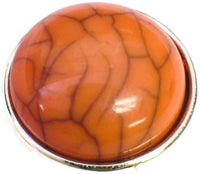 Orange Marbled Design Snap Charm 18MM - 20MM Charm for Interchangeable Snap Jewelry