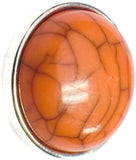 Orange Marbled Design Snap Charm 18MM - 20MM Charm for Interchangeable Snap Jewelry
