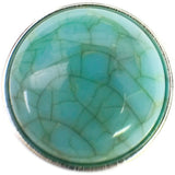 Aqua Turquoise Blue Marbled Design Snap Charm 18MM - 20MM Charm for Interchangeable Snap Jewelry