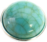 Aqua Turquoise Blue Marbled Design Snap Charm 18MM - 20MM Charm for Interchangeable Snap Jewelry