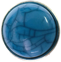 Ocean Blue Marbled Design Snap Charm 18MM - 20MM Snap Jewelry Charm