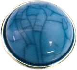 Ocean Blue Marbled Design Snap Charm 18MM - 20MM Snap Jewelry Charm