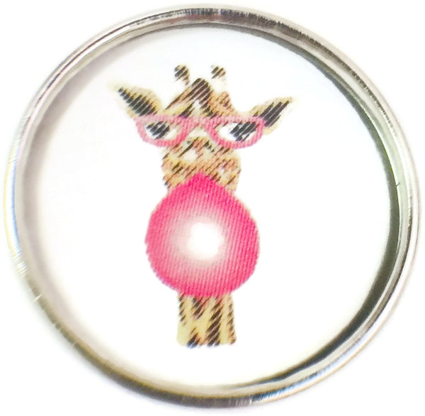 Giraffe Blowing Bubble Gum Bubble 18MM - 20MM Fashion Snap Jewelry Charm