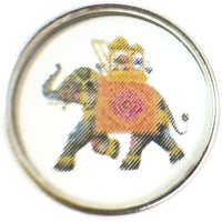 Circus Ride On Elephant Picture 18MM - 20MM Fashion Snap Jewelry Charm
