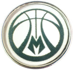 NBA Basketball Milwaukee Bucks Ball 18MM - 20MM Fashion Snap Jewelry Snap Charm