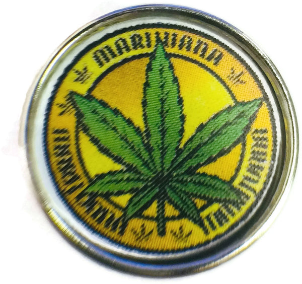 Marijuana Marijuana Cannabis Chronic Pot Leaf 18MM - 20MM Fashion Snap Jewelry Charm