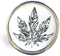 Tribal Marijuana Cannabis Chronic Pot Leaf 18MM - 20MM Fashion Snap Jewelry Charm