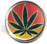 Jamaican Marijuana Cannabis Chronic Pot Leaf 18MM - 20MM Fashion Snap Jewelry Charm