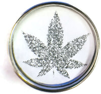Dot Art Marijuana Cannabis Chronic Pot Leaf 18MM - 20MM Fashion Snap Jewelry Charm