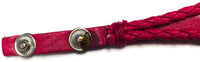 Cancer Sucks Breast Awareness Hope For Cure Pink Rope Leather Bracelet With 2 18MM - 20MM Snap Jewelry Charms