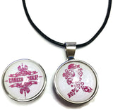 Cancer Sucks Tribal Hope Pink Ribbon Breast Cancer Awareness Support Cure Pendant Necklace  W/2 18MM - 20MM Snap Charms