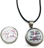 Heck Yes They Are Fake Think Pink Ribbon Breast Cancer Awareness Support Cure Pendant Necklace  W/2 18MM - 20MM Snap Charms