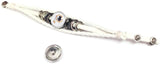 NFL Washington Redskins Bracelet NFL Football Fan White Leather Red & White Chief Skins W/2 18MM - 20MM Snap Charms