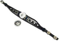 NFL New Orleans Girl Loves The Saints Logo Bracelet Football Fan Brown Leather W/2 18MM - 20MM Snap Charms