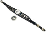 NFL New Orleans Girl Loves The Saints Logo Bracelet Football Fan Brown Leather W/2 18MM - 20MM Snap Charms