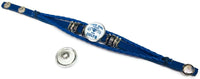 NFL Indianapolis Colts Bracelet This Girl Loves & Tribal NFL Football Fan Blue Leather  W/2 18MM - 20MM Snap Charms